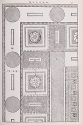 Plan du plafond du Tempio di Marte Vendicatore, illustration d